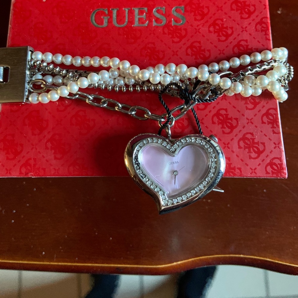 Heart watch bracelet by Guess